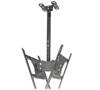 Adjustable Telescoping Ceiling TV Mount Bracket, Tilt & Swivel for 32-55 Inch TVs, Dual-Sided Design, Supports Up to 60lbs, Perfect for Home Theaters and Commercial Spaces