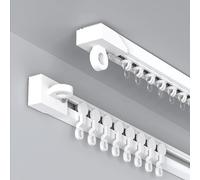 Adjustable Telescoping Shower Curtain Rod - Sturdy, Easy Install, No Drill - Self-Adhesive Ceiling or Wall Mount Curtain Track, 5M Room Divider Rail, Perfect for Bathroom and More