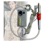 Adjustable Temp Vacuum Hotfix Applique Tool, Self-Priming Rhinestone Setter, 4 Interchangeable Bits for 1-8mm Hot Drills & Hot Sheets