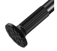 Adjustable Tension Curtain Rod for Windows - No Drilling, Heavy Duty 32mm Diameter, Extra Long 228-277cm, Renter Friendly, Ideal for Bathroom, Bedroom, Living Room, Patio (Black)