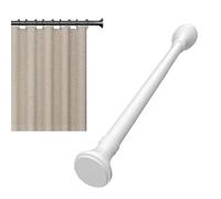 Adjustable Tension Rod 3m/4m/5m - No Drill Curtain Rod, Easy Install Spring Loaded, Perfect for Shower & Window Curtains, White (70-120cm)