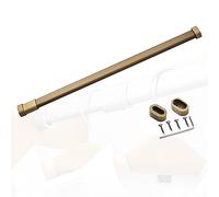 Adjustable Tension Rod for Closet & Wardrobe Aluminium Hanging Rail with Support Clamp Perfect for Cupboards Laundry Rooms & Showers Gold Size: 42 60cm