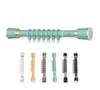 Adjustable Tension Rod for Curtains No Drill Shower Curtain Pole Extendable Bathroom & Window Rail Room Divider 40 500cm Decorative Green Curtain Rod (260 350cm)