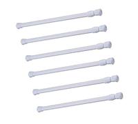 Adjustable Tension Rods Spring Steel for Cabinets Curtains - Set of 6 Heavy Duty Rods as Practical Drilling Accessories (As Show B, One Size)