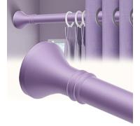 Adjustable Tension Shower Curtain Rod, 360-450cm, No Drill, Extra Long, Spring Loaded for Closet, Balcony & Bedroom, Purple, Strong Hold, Easy Install