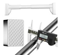 Adjustable Tension Shower Curtain Rod 40 500cm No Drilling Required Stainless Steel Extendable White Perfect for Bathrooms and Windows Easy Installation