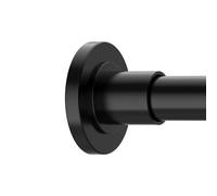 Adjustable Tension Shower Curtain Rod 65-220 cm, No Drill, Sturdy Spring Tension Rod with Classic Finial, Ideal for Living Room & Kitchen, Black Color, Easy Installation