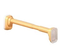 Adjustable Tension Shower Curtain Rod - No Drill Easy Install Anti-Slip Curtain Pole for Bathroom Kitchen Window Closet - Extendable 2.1-3.0m (Yellow)