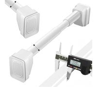 Adjustable Tension Shower Rod 40-500 cm - No Drill, Easy Install, Extendable for Bathrooms & Doors (White, 28-47 in) - Durable, Stylish, Space-Saving Solution