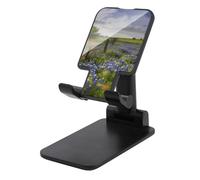 Adjustable Texas Bluebonnets Scenery Cell Phone Stand for Desk Portable Phone Holder Universal Handsfree Phones Mount for Airplane Travel Essentials Compatible with 4-8 Smartphones Tablet Black