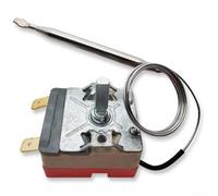 Adjustable Thermostat 50-250C Precision Heating Thermostat Knob Cover Bimetal Controller for Gas Fan Ovens Stove Grill Fryer Grey