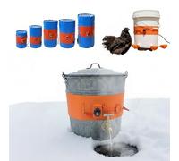 Adjustable Thermostat Silicone Barrel Heater for Bucket/Pipe Winterization Well Tank Freeze,Heating Band Providing Livestock Drinking Water & Household Warm Water in Winter(26.5gal/100L 120*25CM)