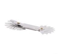 Adjustable Thread Pitch Measuring Tool Set 55 and 60 Degrees for Accurate Metric Measurements (4-48 system 55 degrees 20pc)