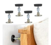 Adjustable Threaded Bed Frame Anti Shake Tool,4 Pcs Bed Frame Anti Shake Fixer Headboard Stoppers Bed Stoppers to Prevent Sliding Bedside Anti Shake Tool for Room Wall Beds Cabinets Sofas 64-87mm