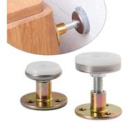 Adjustable Threaded Bed Frame Anti-Shake Tool - Iron & Plastic Headboard Stopper with Felt Pad for Beds, Sofas, Cabinets - Reduces Noise & Wall Dam(38MM-46MM)