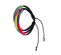 Adjustable Three-layer String Bracelet for Women Handmade Nepalese Ethnic Style Friendship Wristband Rainbow Rustproof and Comfortable Gift for Girlfriends and Mothers