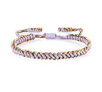 Adjustable Tibetan String Bracelet Woven Rope Knot Lucky Bracelets Tibetan Buddhist Couple Matching Friendship Jewelry for Women and Men, 11inches, Cotton, cotton
