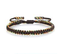 Adjustable Tibetan String Bracelet Woven Rope Knot Lucky Bracelets Tibetan Buddhist Couple Matching Friendship Jewelry for Women and Men, 11inches, Cotton, cotton