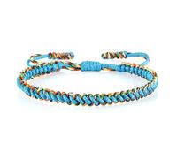 Adjustable Tibetan String Bracelet Woven Rope Knot Lucky Bracelets Tibetan Buddhist Couple Matching Friendship Jewelry for Women and Men, 11inches, Cotton, cotton