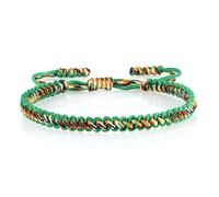 Adjustable Tibetan String Bracelet Woven Rope Knot Lucky Bracelets Tibetan Buddhist Couple Matching Friendship Jewelry for Women and Men, 11inches, Cotton, cotton