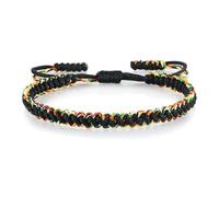 Adjustable Tibetan String Bracelet Woven Rope Knot Lucky Bracelets Tibetan Buddhist Couple Matching Friendship Jewelry for Women and Men, 11inches, Cotton, cotton