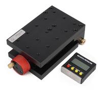 Adjustable Tilt Punch Platform, Aluminum Alloy Construction Digital Machinery Accurate Adjustment Platform, 0-65°/90° Max Tilt, for Woodworking Tools, Producing Machinery