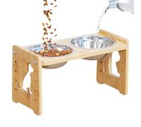 Adjustable Tilted Elevated Dog - Raised Cat Food And Water Bowls | Removable Reusable Feeding Station,tens Large Animals | Reusable Stand Promotes Healthy Eating Position