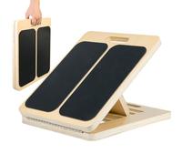 Adjustable Tilting Board and Calf Stretcher 32.5 x 39.6 x 4 cm Wooden Slant Board for Stretching Calves 2-in-1 Slanted Board, Sports Balance Board, Balance Board