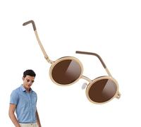 Adjustable Tint Sunglasses,Sunglasses Round Polarized With Built-in ND Filter | Fashionable UV Block Glasses for Traveling Vacation Fishing City Walk Leisure Outdoor Sports
