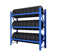 Adjustable Tire Rack for Garage and Workshop - Heavy Duty Storage Solution for Seasonal, Truck, RV, SUV, and Semi Tires,Black-150x60x200cm