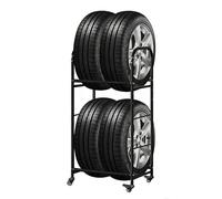Adjustable Tire Storage Rack with Swivel Casters for Garage and Workshop Organization