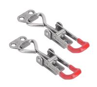 Adjustable Toggle Clamp Buckle Clip 2 Pack 304 Stainless Steel Quick Fixture Hand Tool with 150 kg Clamping Force 2.0 mm Plate Thickness and 16 x 18 mm Installation Hole Distance