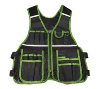 Adjustable Tool Vest Reflective Work Vest Multi-Pockets Oxford Cloth Outdoor Workwear Adjustable Strap Utility Workwear Tool Pouch for Carpenters & Construction Workers