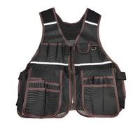Adjustable Tool Vest Reflective Work Vest Multi-Pockets Oxford Cloth Outdoor Workwear Adjustable Strap Utility Workwear Tool Pouch for Carpenters & Construction Workers