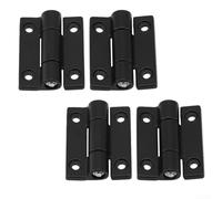 Adjustable Torque Damping Hinge, 360 Degree Random Stop Cabinet Hinge Adjustable for Torsion Damping for Door Hardware Zinc Alloy Furniture Hardware 4 Pieces Set(26x22MM Black)