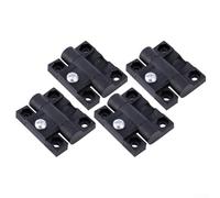 Adjustable Torque Hinge Position Control Damper, Black Plastic Friction Hinge with For Stop Function for Cabinet Door Lid Support, Replacement Buffer Hardware (4