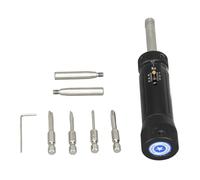 Adjustable Torsion Screwdriver 1 / 4in Interface, 1 to 6N.m Range with 4 Bits - Audible Alarm, Accurate Manual Torque Control, Ideal for Mechanical and Electronic Repair