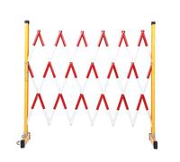 Adjustable Traffic Fence Gate, Mobile Folding Scissor Gate with Casters, Retractable Crowd Control for Construction Industrial(Red,200cm)