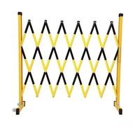Adjustable Traffic Fence Gate, Mobile Folding Scissor Gate with Casters, Retractable Crowd Control for Construction Industrial(Yellow,200cm)