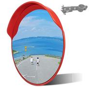 Adjustable Traffic Mirror for Outdoor Use, 220° View Security Mirror, ABS Back for Driveway and Warehouse Blind Spot Coverage, 75cm x 75cm