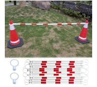 Adjustable Traffic Safety Cones - 16 Pack Retractable 90-180 cm Durable Portable Cones for Crowd Control Event Management Effective Roadway Separation & Safety Solutions.