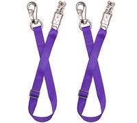 Adjustable Trailer Tie （2 Pack）-Horse Trailer Nylon Strap Tie，Adjusted from 25 to 37” (Purple)