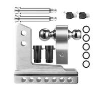 Adjustable Trailer Tow Hitch, 6 In Drop & Rise Hitch, 2 Latches, With Locks,Heavy Duty Aluminum High Towing Capacity,for RV Towing