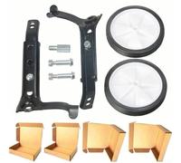 Adjustable Training Wheels for Children's Bicycles 16 inch through 24 inch Frames Plastic Tread and Reinforced Iron Arms (black)