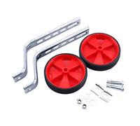 Adjustable Training Wheels Universal Bike Stabilisers for Children - Heavy Duty Rear Support Wheel Mounted Kit for 12-20 Inch Single Speed Bikes Red