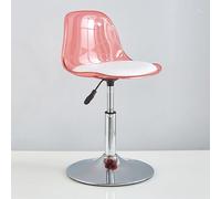 Adjustable Transparent Bar Stools Swivel Kitchen Chairs Without Arms Modern Breakfast Seating Set of 2 Stylish Comfortable Design for Home and Bar Use