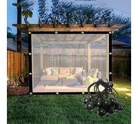 Adjustable Transparent Gazebo CoverWeatherproof PE Tarpaulin for Greenhouses Plants Pools & Patios2.5x5m (8.25x16.5ft) Durable Protection Sheet
