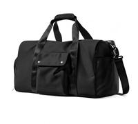 Adjustable Travel Bag with Side Pocket, Black | Large Capacity, Travel Duffel Bag with Shoulder Strap, Soft-Sided, for Overnight