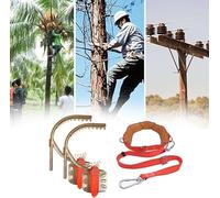 Adjustable Tree Climbing Shoes, Rust Protection Climbing Spikes Foot Buckle for Wooden/Concrete/High-Altitude Pole, Outdoor Power Workers Safety Gear - Load 330lbs(350mm/13.8'')