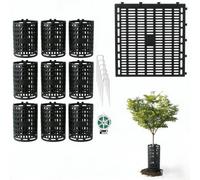 Adjustable Tree Trunk Guard PP Material Rust Resistant Bark Shield Pack of 10 U-Shaped Nails 65.6ft Wire Expandable Fit Green(black)